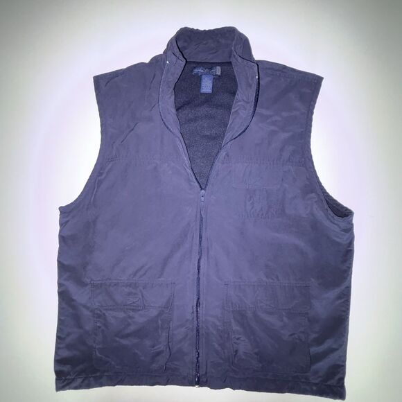 Travel Gear Navy Blue Vest With Utility Pockets Mens Size Large - Picture 1 of 9